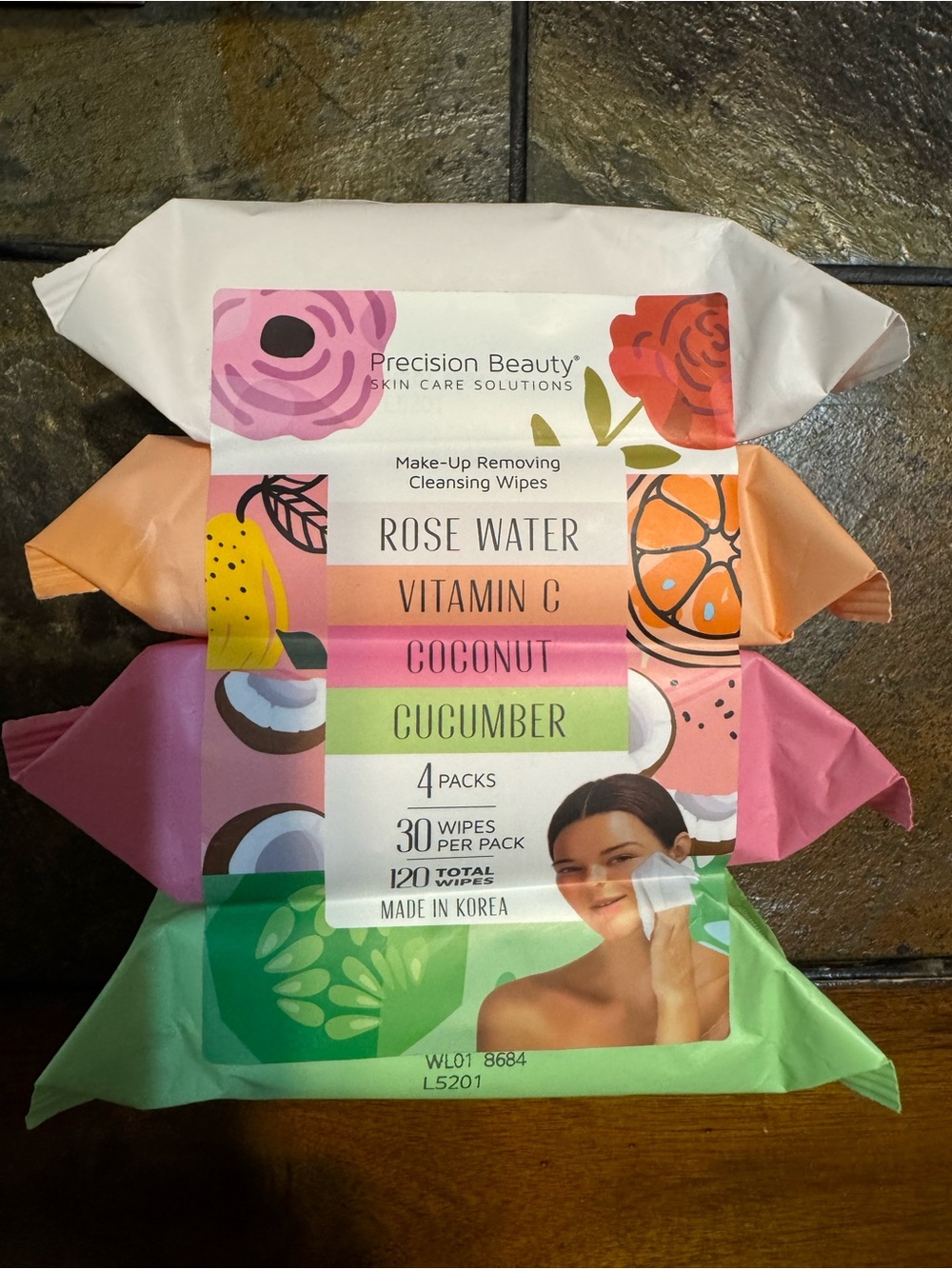 NIB Precision Beauty Makeup Removing Wipes Variety 4- Pack